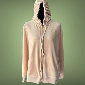 CALVIN KLEIN
Logo Stud Velour Hoodie In Blush